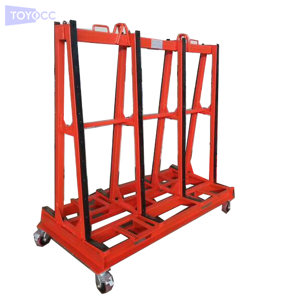 A Frame Glass Rack Trolley